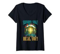 Mujer Shinrin Yoku Deja Que el Bosque te Cure Camiseta Cuello V