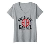 Mujer Shito Ryu Karate Do Martial Arts Japan Tokyo Camiseta Cuello V