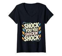Mujer Shock You You Shockin' Shock Electri el Puns - Camiseta Cuello V