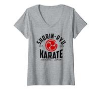 Mujer Shorin-Ryu Karate Do Artes Marciales Japón Okinawa Camiseta Cuello V
