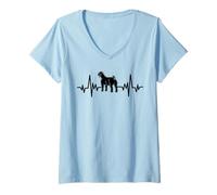 Mujer Show Boer Goat Heartbeat Camiseta Cuello V