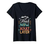 Mujer Shred Now - Figura Decorativa para Adulto Camiseta Cuello V