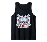 Mujer Shred The Gnar Girl Skiing Lover Ski Instructor Camiseta sin Mangas