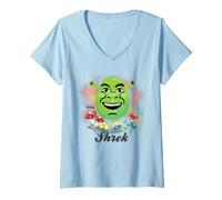 Mujer Shrek Airbrush Style Portrait Camiseta Cuello V