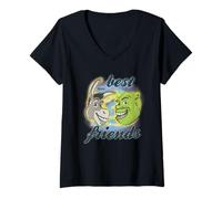 Mujer Shrek and Donkey Best Friends Airbrush Style Camiseta Cuello V
