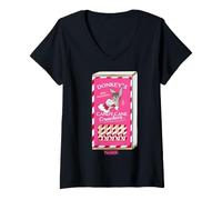 Mujer Shrek Donkey’s Candy Cane Crunchers Holiday Camiseta Cuello V
