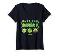 Mujer Shrek Emoji What The Shrek Camiseta Cuello V