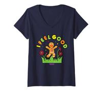 Mujer Shrek Gingy I Feel Good Design Camiseta Cuello V