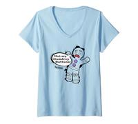 Mujer Shrek Gingy Not My Gumdrop Buttons Comic Style Camiseta Cuello V