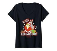 Mujer Shrek Humbug Funny Christmas Camiseta Cuello V