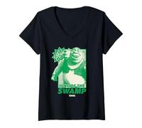 Mujer Shrek King of The Swamp Camiseta Cuello V