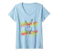 Mujer Shrek Living My Best Life Donkey Camiseta Cuello V
