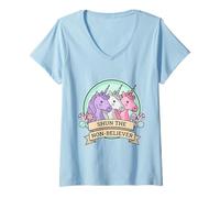Mujer Shun The Non-Believer Funny Charlie Unicorn Sarcasmo Meme Camiseta Cuello V