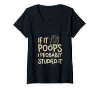 Mujer Si Caca Probablemente Lo Estudié Divertido Zoología Un Zoólogo Camiseta Cuello V
