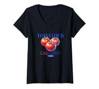 Mujer Si el tomate es una fruta no es ketchup un batido Camiseta Cuello V