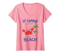 Mujer Si está malhumorado, regrese a la Playa | Spring Break Kidcore Camiseta Cuello V