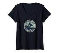 Mujer Si Involucra a un Perro y Senderismo cuente Conmigo | Senderismo Divertido Camiseta Cuello V