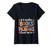 Mujer Si Involucra Libros Día de Lectura de Maestros para niños Camiseta Cuello V