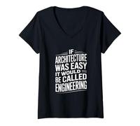 Mujer Si la Arquitectura Fuera fácil sería ingeniería Camiseta Cuello V