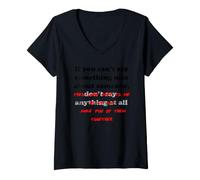 Mujer Si no Puedes Decir Algo Bueno sobre Alguien Gracioso Camiseta Cuello V