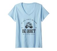 Mujer Si no Puedes ser Amable, sé callado, sé un Buen Humano Camiseta Cuello V