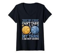 Mujer Si no Puedo Tomar mi Hilo no voy Camiseta Cuello V