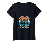 Mujer Si no puedo traer mi cámara, no voy a ser divertido fotógrafo Camiseta Cuello V