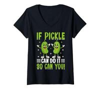 Mujer Si Pickle Puede Hacerlo, tú también Puedes Hacerlo Camiseta Cuello V