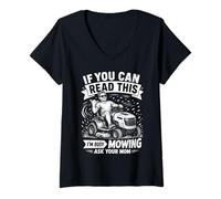 Mujer Si Puedes Leer Esto, Estoy Ocupado cortando, pregúntale a tu mamá Camiseta Cuello V