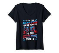 Mujer Si Puedes Leer Esto, me Obligaron a Dejar mi Mando Camiseta Cuello V