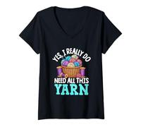 Mujer Sí, realmente necesito todo este hilo Camiseta Cuello V