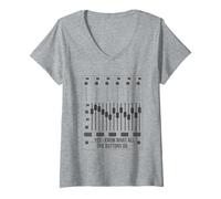 Mujer Sí, sé lo Que Hacen Todos los Botones Audio Engineer Mixer Boar Camiseta Cuello V