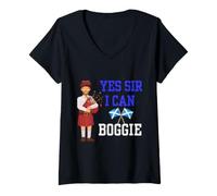 Mujer Sí, señor, Puedo Boogie - Canción de fútbol de Escocia Camiseta Cuello V
