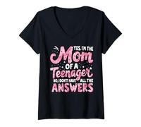 Mujer Sí, Soy la Madre de una Madre Adolescente Camiseta Cuello V