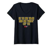 Mujer Si te Vas yo te sigo - Canción Estrellas Camiseta Cuello V