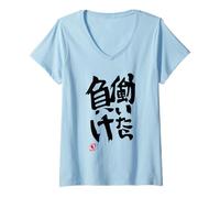 Mujer Si trabajas, pierdes Futaba Anzu Camiseta Cuello V