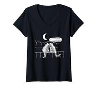 Mujer Si tuviera Dos Ratas muertas, te daría un Gato Gracioso Camiseta Cuello V