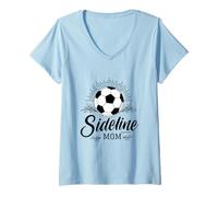 Mujer Sideline Mom Soccer Game Days Soccer Mama Camiseta Cuello V