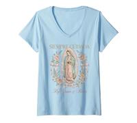 Mujer Siempre Cuidada por Grace & Roses Camiseta Cuello V