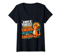 Mujer Siempre sé tú Mismo a Menos Que Puedas ser un Canguro Divertido Camiseta Cuello V