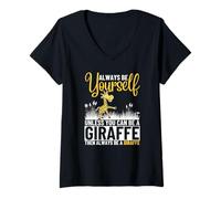 Mujer Siempre sé tú Mismo a Menos Que Puedas ser una Jirafa Camiseta Cuello V
