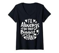 Mujer Siempre seré tu mayor fan Camiseta Cuello V
