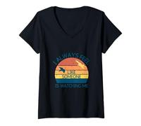 Mujer Siempre Siento Que Alguien me está Viendo observar Aves Camiseta Cuello V