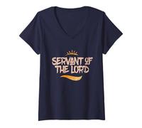 Mujer Siervo del Señor - Celebra el Amor de Cristo Camiseta Cuello V