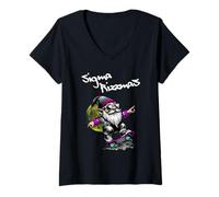 Mujer Sigma Rizzmas Meme Santa Funny GNOME Christmas 2025 Holiday Camiseta Cuello V