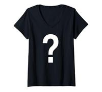 Mujer ¿Signo de interrogación audaz? - Creador de Palabras Personalizado para Palabras Personalizadas Camiseta Cuello V