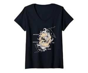 Mujer Signo del Zodiaco Camiseta Cuello V