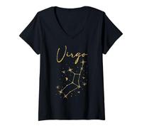Mujer Signo del zodiaco de Virgo Septiembre Agosto Cumpleaños Hombres Mujeres Virgo Camiseta Cuello V