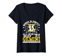 Mujer Signo del Zodiaco Géminis Mayo 31 Horóscopo Astrología Cumpleaños Camiseta Cuello V