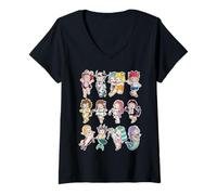 Mujer Signos del Zodiaco Kewpie Baby Camiseta Cuello V